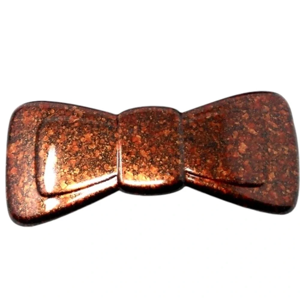 New 1970’s French Bow Barrette in a Shimmery Brown Copper, Handmade in France‎